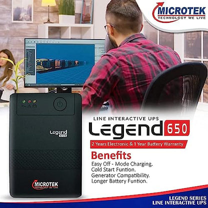 Microtek Line Interactive Legend 650 UPS System an Ideal Power Backup & Protection