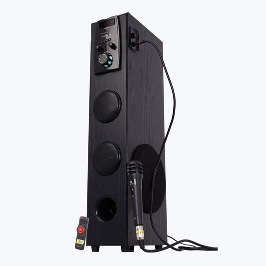 ZEBRONICS Impact Tower Speaker with Wireless BT/USB/FM/AUX and Wired Mic