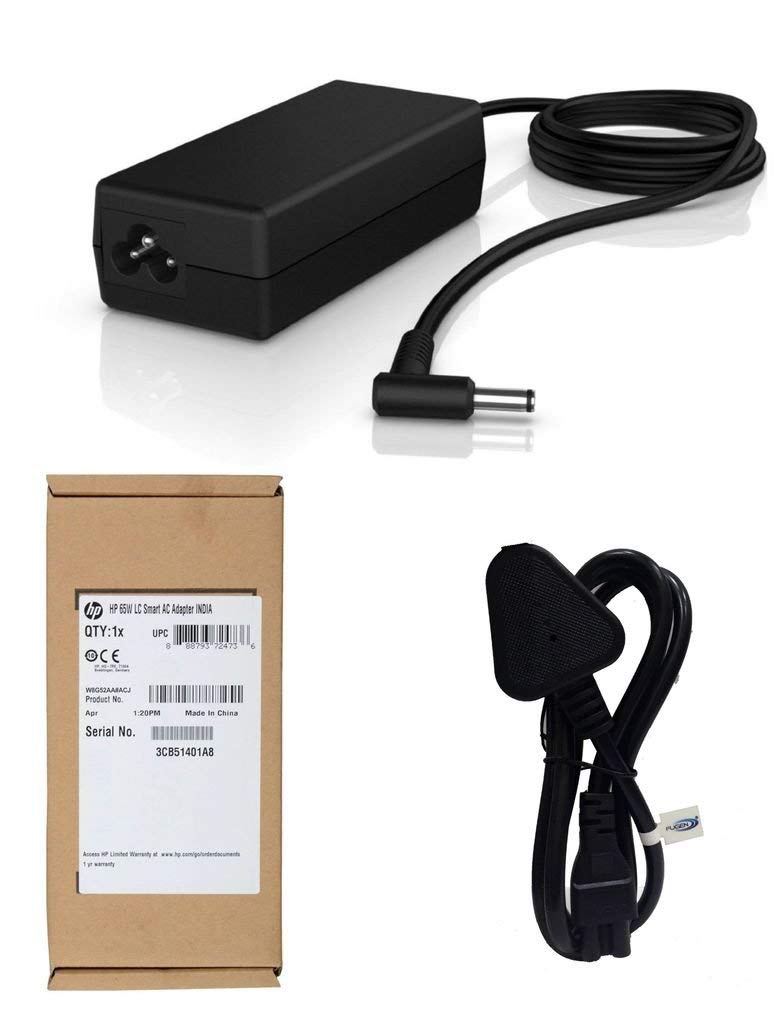 HP 65 Watts AC Adapter Without Power Cord for Select Models of HP Laptops (19.5 V, 3.33 A, Round Pin, 4.4mm x 5 mm pin Diameter) 3FF84AA- Black