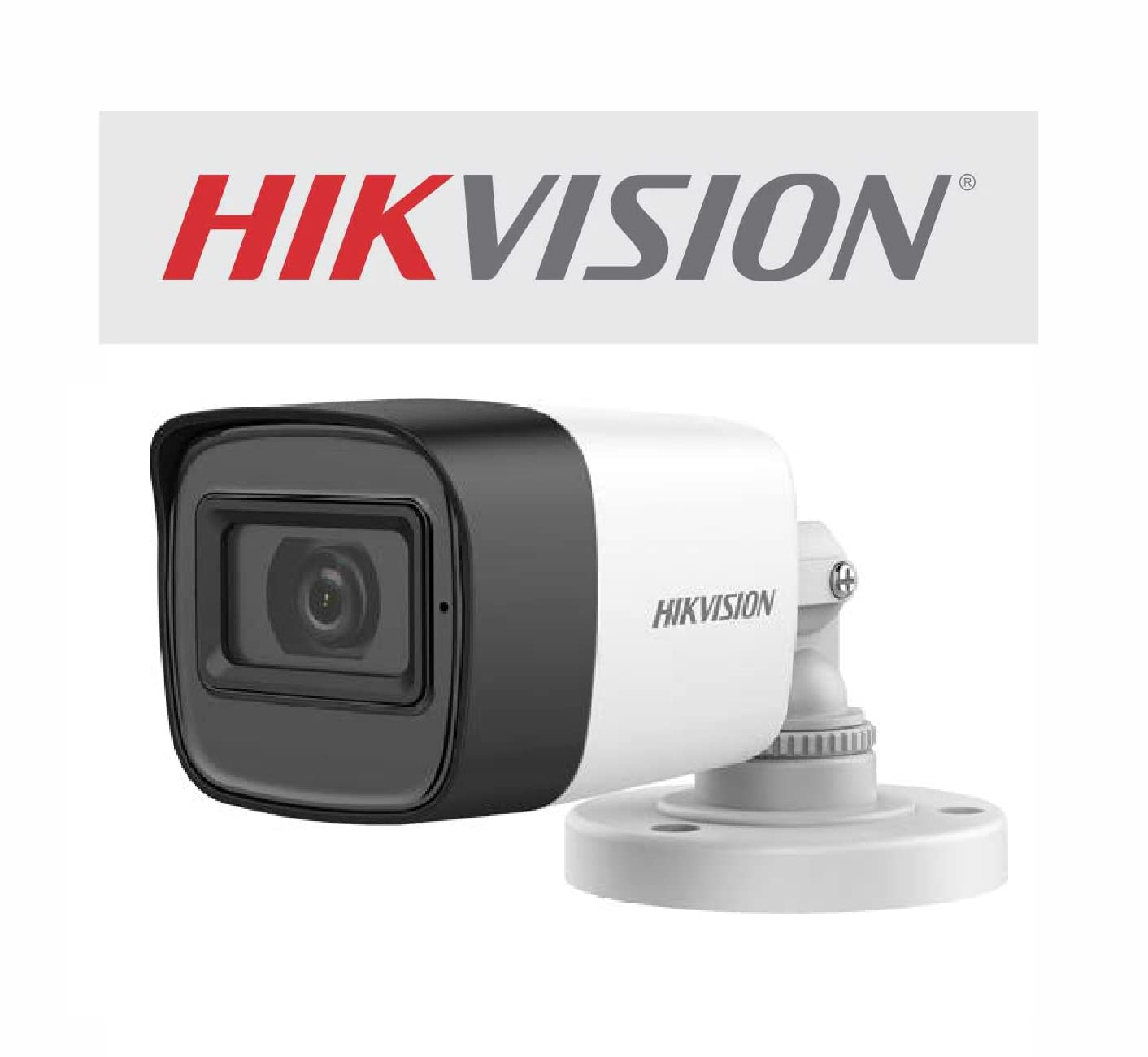 HIKVISION 2MP Outdoor Bullet Wired CCTV 1080p Camera [DS-2CE1AD0T-ITP/ECO] for 2MP & Above DVR, White