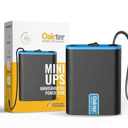 Oakter Mini UPS for 12V WiFi Router Broadband Modem | Backup Upto 4 Hours | WiFi Router UPS Power Backup During Power Cuts | UPS Broadband Modem (12 Volt Backup Upto 4 HRS)