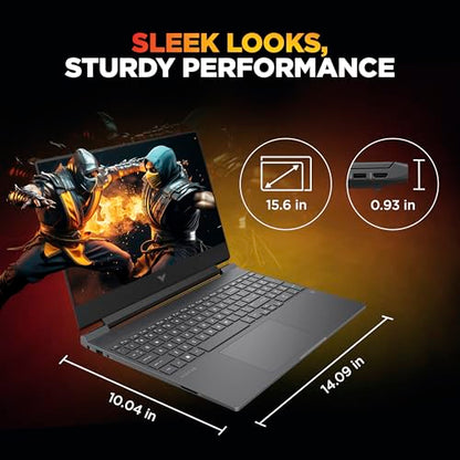 HP Victus, 13th Gen Intel Core i5-13420H, 6GB RTX 3050,16GB DDR4 Upgrade (Upto 32GB) 512GB SSD, FHD,144Hz,300 nits,IPS, 15.6''/39.6cm, Win11, M365* Office24, Mica Silver,2.3kg, fa2700TX, Gaming Laptop