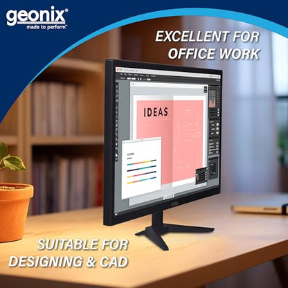 GEONIX PC Monitor (49.53 cm/19.5 Inch) | Display Output-VGA & HDMI | LED Display | Resolution 1600 x 900 | Power Consumption 21W(Max) | 3 Years Warranty