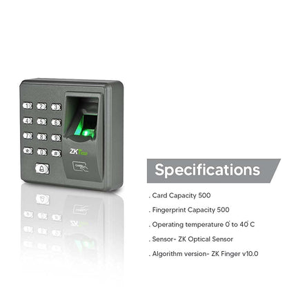 ZKTeco X7 Biometric Access Control Terminal | Fingerprint & RFID Card Reader | Fingerprint & Card Capacity | Standalone Mode & Keypad | Ideal for Office & Commercial Security