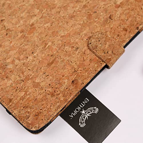 Enthopia Laptop Folio Case Compatible for HP Laptops - Vegan Leather - (HP ProBook 430 G8 Notebook PC, Plain Cork)