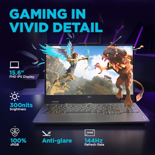 Lenovo Smartchoice LOQ AMD Ryzen 7 7435HS, NVIDIA RTX 4050-6GB, 24GB RAM, 512GB SSD, 15.6"/39.6cm, Windows 11, MS Office Home 2024, Grey, 2.4Kg, 83JC00EGIN, 100% sRGB, 3 Mon. Game Pass Gaming Laptop