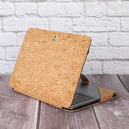 Enthopia Laptop Folio Case Compatible for HP Laptops - Vegan Leather - (HP ProBook 430 G8 Notebook PC, Plain Cork)