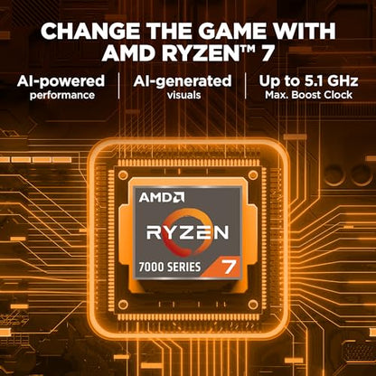 HP (Smartchoice Omen AMD Ryzen 7 7840Hs/16.1"(40.9cm) AI Gaming Laptop 7Ms Response Time(8gb RTX 4060/16GB DDR5/SSD,1TB) FHD,IPS,165Hz,300Nits(win11,Black,2.32kg),Xd0020Ax