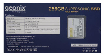 GEONIX SSD 256GB Gold