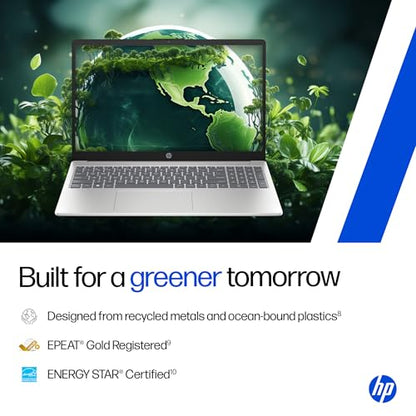 HP 15, 13th Gen Intel Core i5-1334U (16GB DDR4, 512GB SSD) Anti-Glare, Micro-Edge, 15.6''/39.6cm, FHD, Win 11, Office 24, Silver, 1.59kg, fd0467tu, Iris Xe Graphics, FHD Camera, Backlit KB Laptop