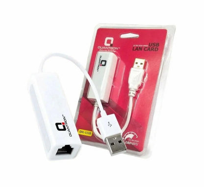 QUANTRON QUL-1110 USB LAN Card | Ethernet Adapter for Stable Wired Connection | High-Speed Network Adapter | Plug & Play for Laptops, PCs, and More