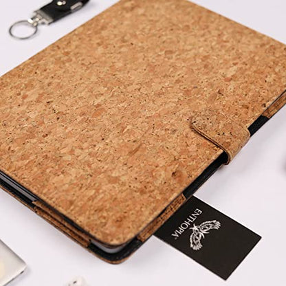 Enthopia Laptop Folio Case Compatible for HP Laptops - Vegan Leather - (HP ProBook 430 G8 Notebook PC, Plain Cork)