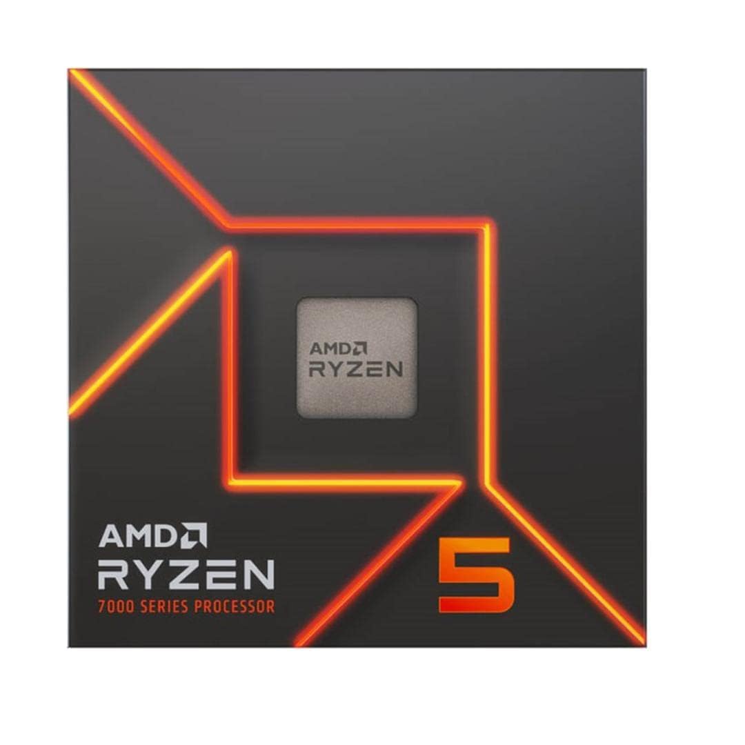 AMD 7000 Series Ryzen 5 7600 Desktop Processor 6 cores 12 Threads 38 MB Cache 3.8 GHz Upto 5.1 GHz AM5 Socket (100-100001015BOX) Socket AM5