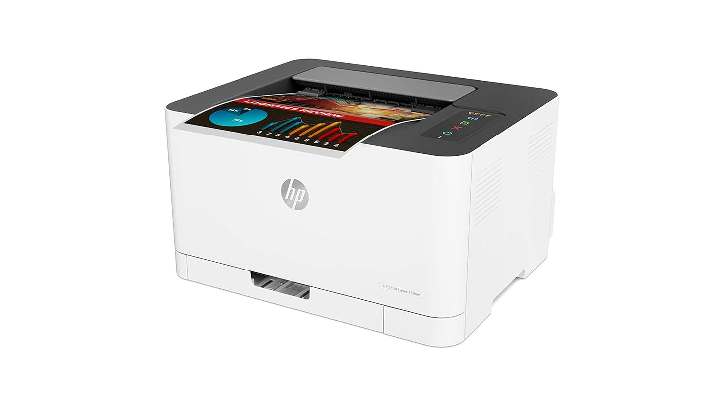 HP Colour Laser 150nw Wireless Color Laser Printer with Built-in Ethernet and WiFi-Direct, Smallest Color Laser in its Class