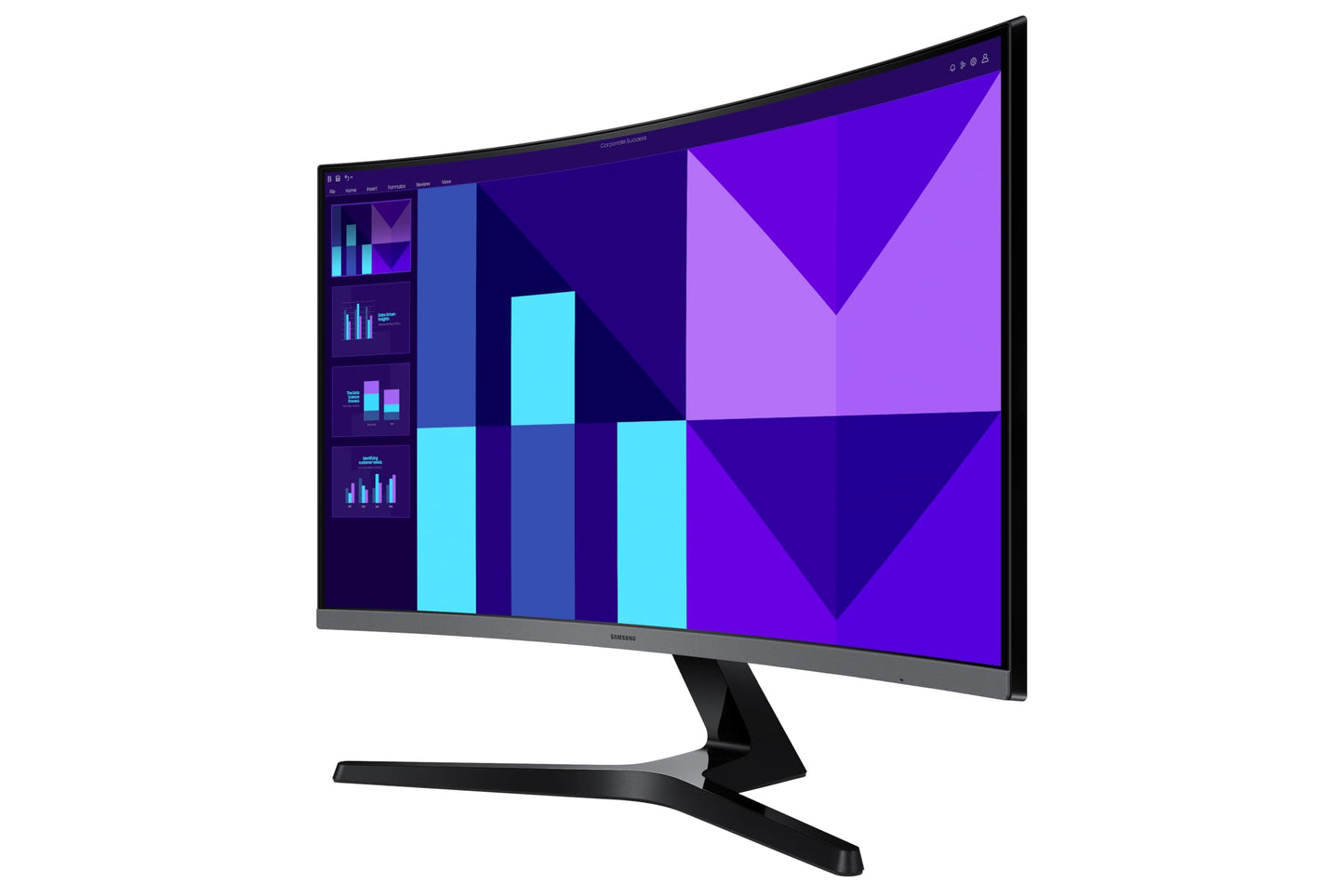Samsung 27" (68.6 cm) S3 1800R Curved Monitor|FHD 1920 x 1080|100 Hz|4 ms|Ports-HDMI,VGA|Game Mode|Eye Saver Mode|LS27D390GAWXXL||Wall Mountable|Black