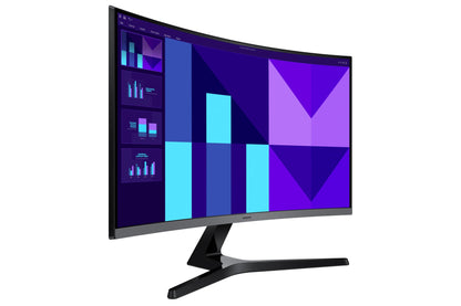 Samsung 27" (68.6 cm) S3 1800R Curved Monitor|FHD 1920 x 1080|100 Hz|4 ms|Ports-HDMI,VGA|Game Mode|Eye Saver Mode|LS27D390GAWXXL||Wall Mountable|Black
