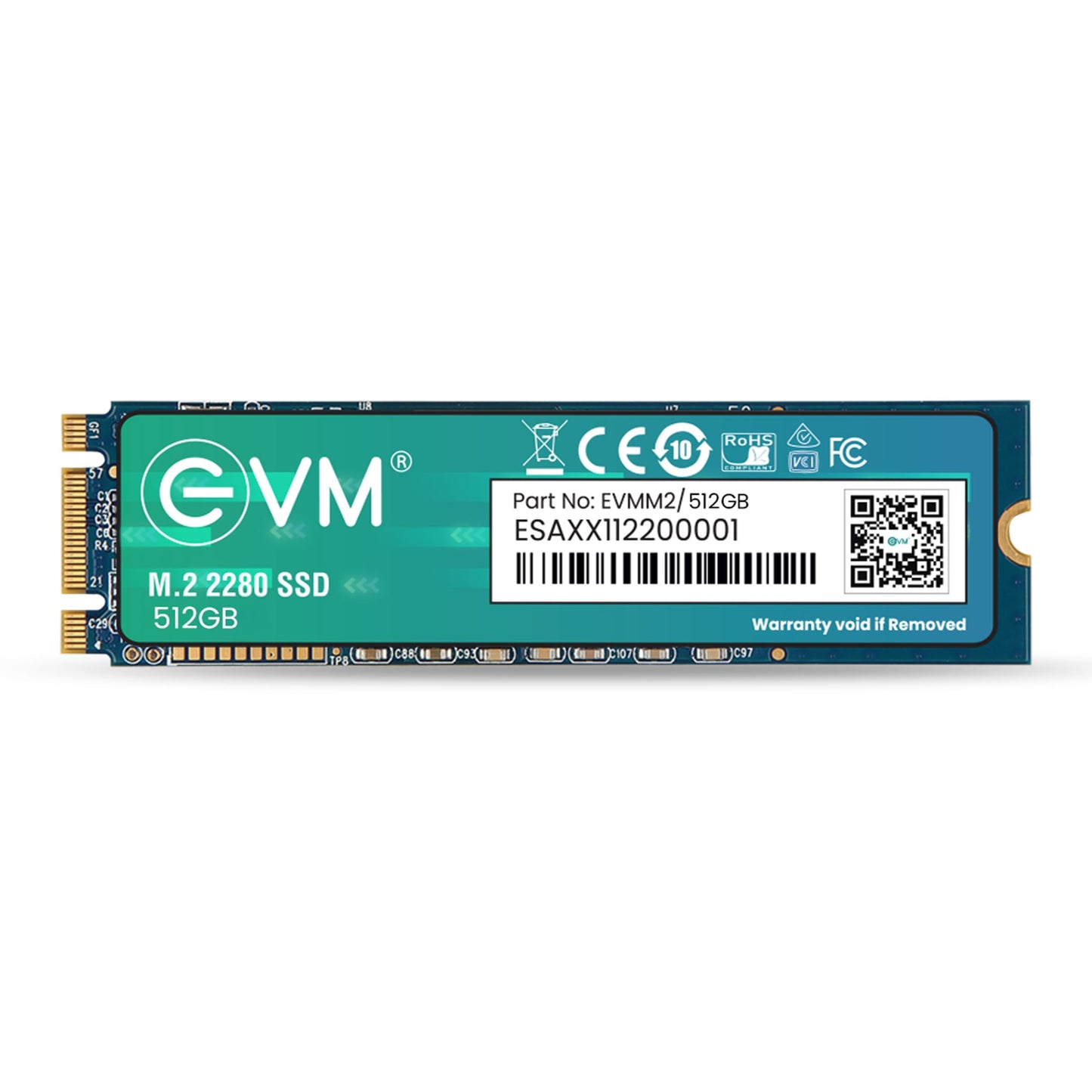EVM 512GB M.2 (2280) SATA Internal SSD - 540MB/s Read & 450MB/s Write - 5-Year Warranty (EVMM2/512GB)