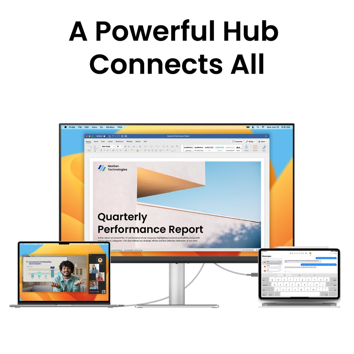 BenQ MA270U 27” 4K 3840x2160 Monitor - P3 Color Gamut, Dual USB-C (90W PD), USB Hub, Brightness & Volume Control, HAS Stand, Display Pilot2.0, Integrated Mac