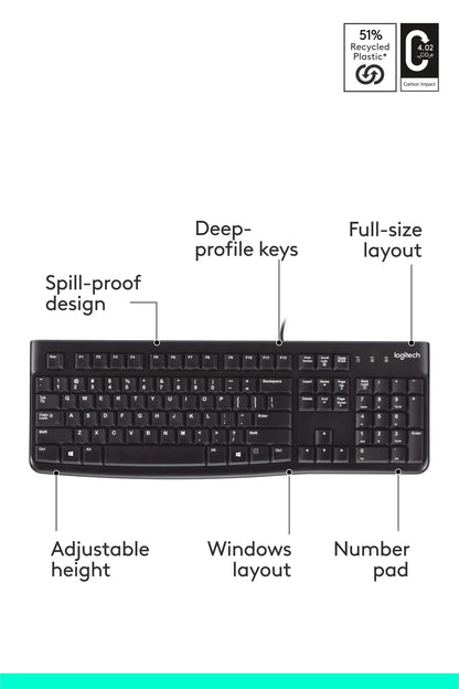 Logitech Plug and Play USB Keyboard K120