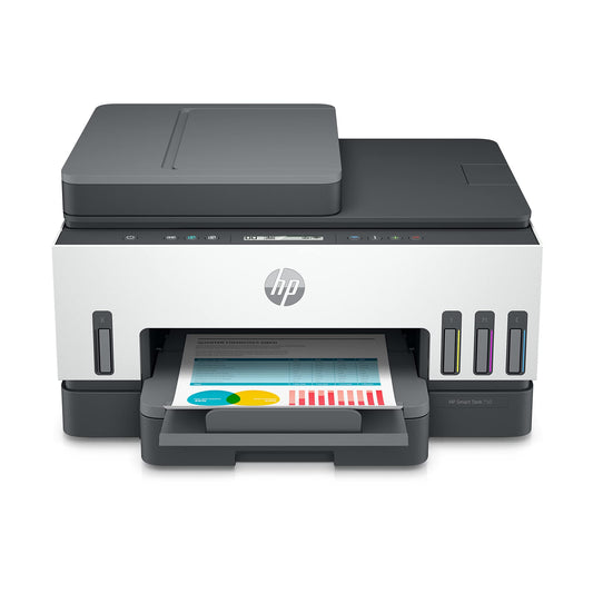 HP Smart Tank 750 All-in-One Auto Duplex WiFi Colour Printer with ADF. (Upto 12000 Black, 8000 Colour Pages Included in The Box). - Print, Scan & Cope for Office with ADF