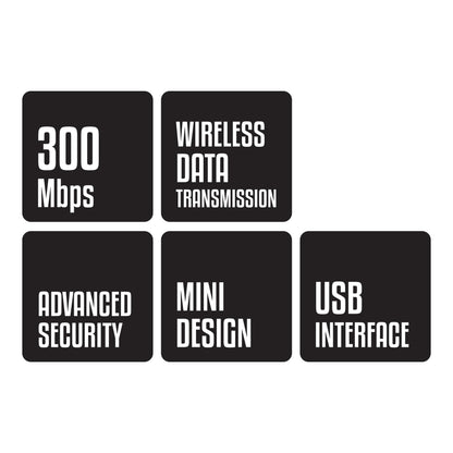 Zebronics USB300WF1 WiFi Dongle Mini Adapter,Supports 300Mbps Wireless Data Transmission Rate with Access Point Mode for Hotspot (Black)