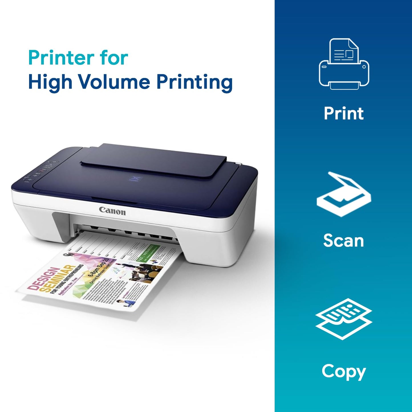 Canon Pixma MG2577s All-in-One Inkjet Colour Printer (Blue/White)