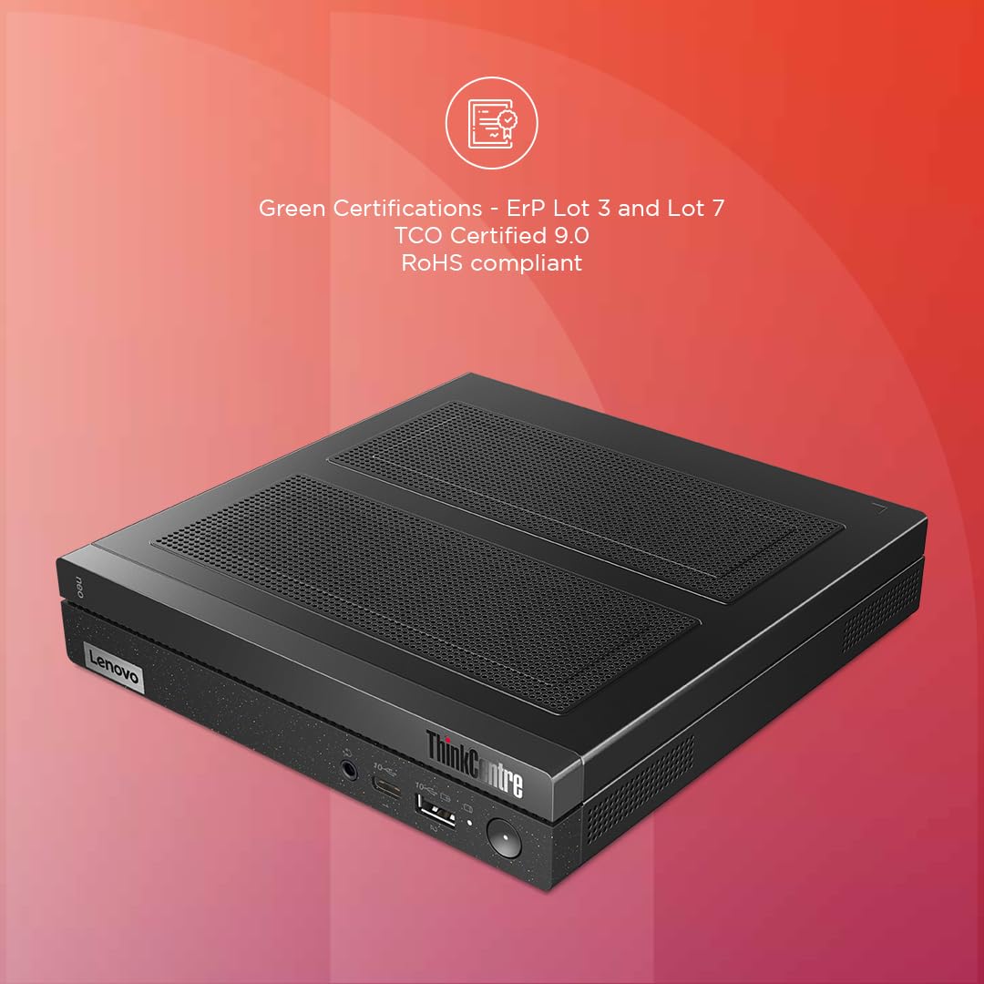 Lenovo ThinkCentre Neo 50q Tiny Intel Core i5 13th Gen Light Desktop (8GB/512GB SSD/DOS/USB Calliope Mouse & Keyboard/Intel UHD Graphics/WiFi 6/BT 5.1/Vesa Mount/Black/3Y Premier Support), 12LNA00LIH