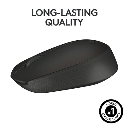 Logitech B170 Wireless Mouse with USB Receiver,(Black)
