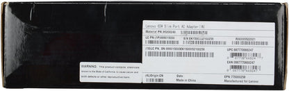 Lenovo 65W USB Slim Tip Rectangular pin Laptop Adapter/Charger with Power