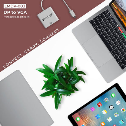 LAPCARE Mini DP to VGA Converter with 20CM Cable