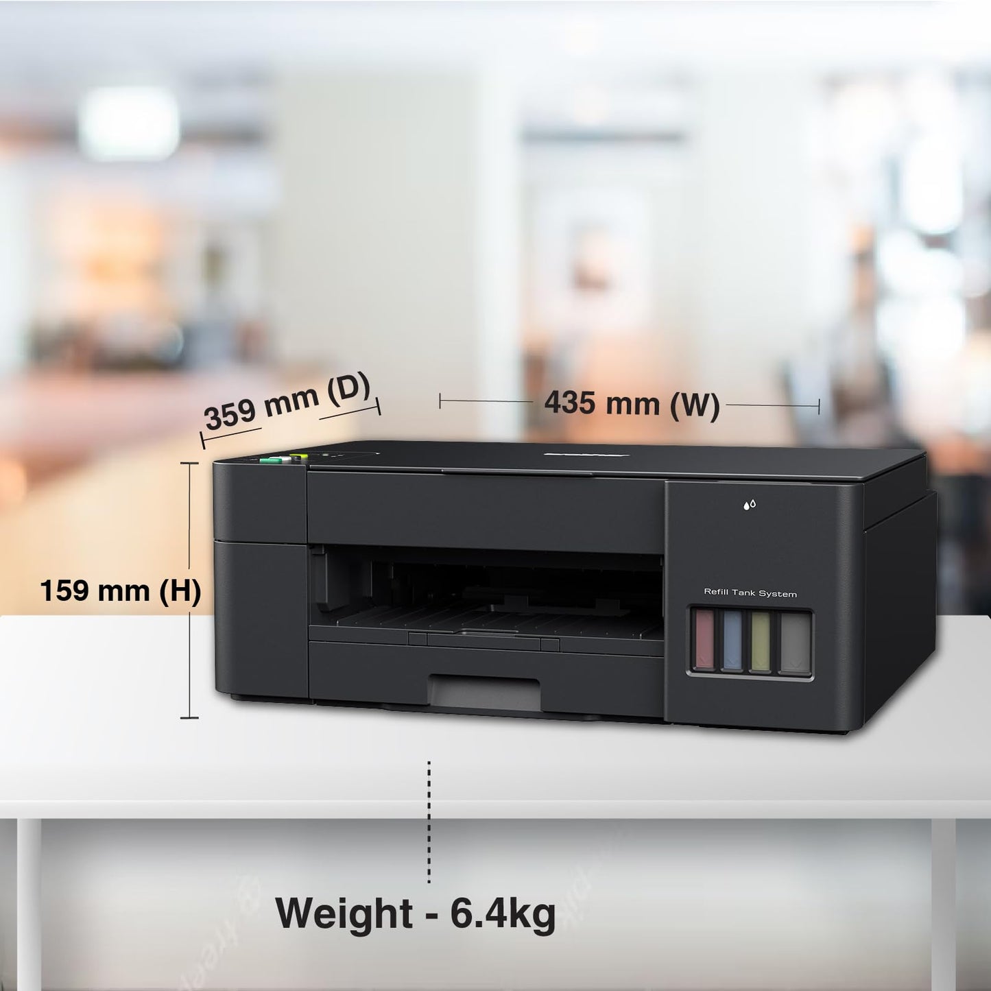 Brother Dcp-T420W All-in One Ink Tank Refill System Solid Ink Printers with Built-in-Wireless Technology, Black