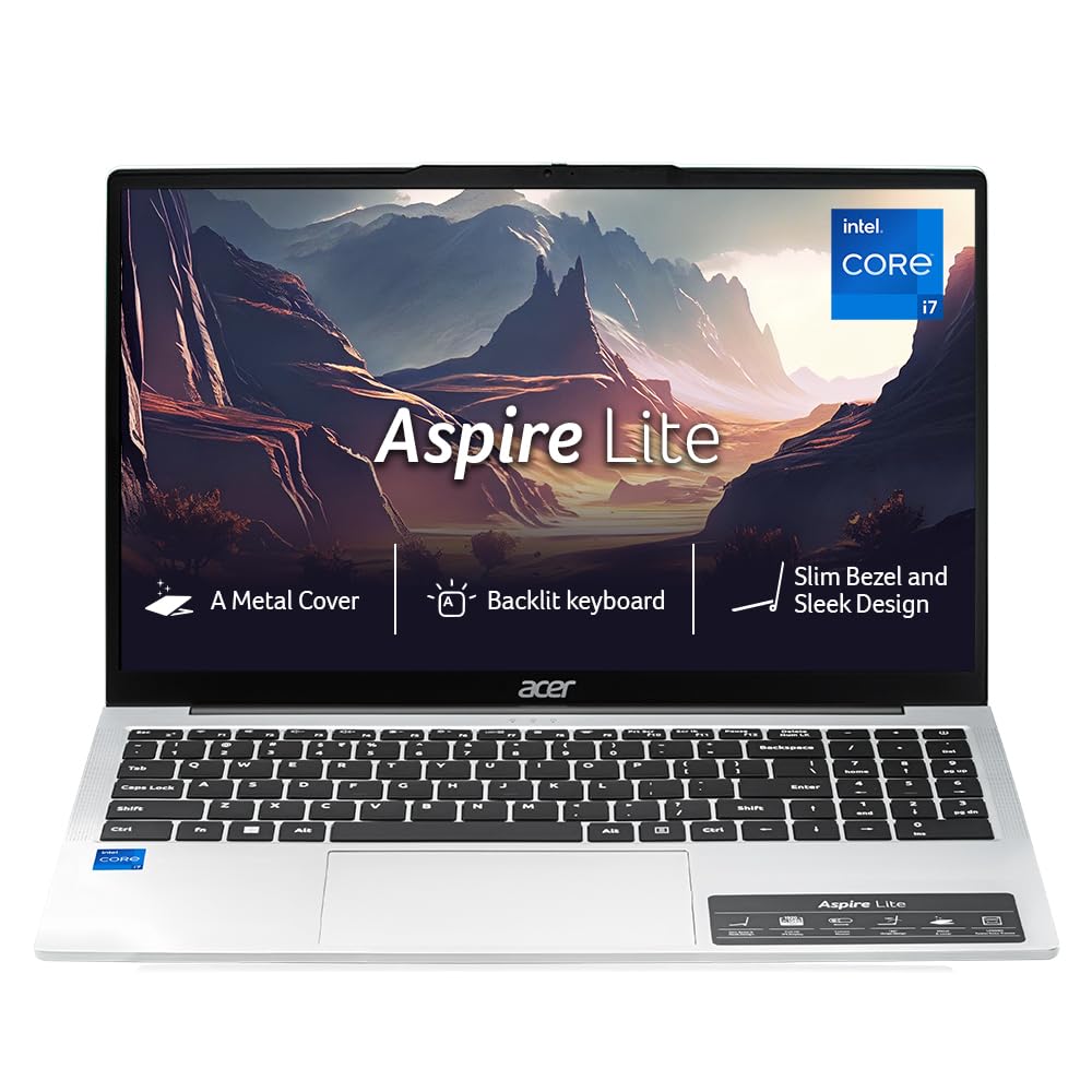 Acer Aspire Lite, 12th Gen, Intel Core i7-12650H Processor, 16 GB/1TB, Full HD IPS, 15.6"/39.62 cm, Win 11 Home, MS Office