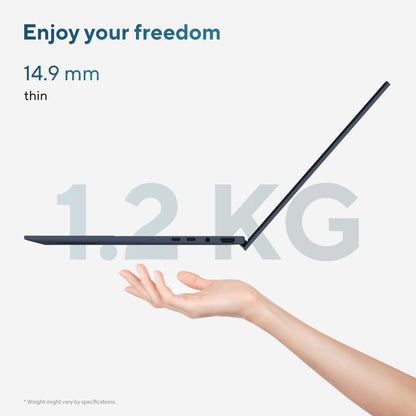 ASUS Zenbook 14,Intel Core Ultra 7 (Series 2),Thin & Light(Intel Arc iGPU/32GB/1TB/3K OLED Touch screen/14/120Hz/Windows 11/M365 Basic (1Year)*/Office Home 2024/Ponder Blue/1.28 kg) UX3405CA-PZ163WS
