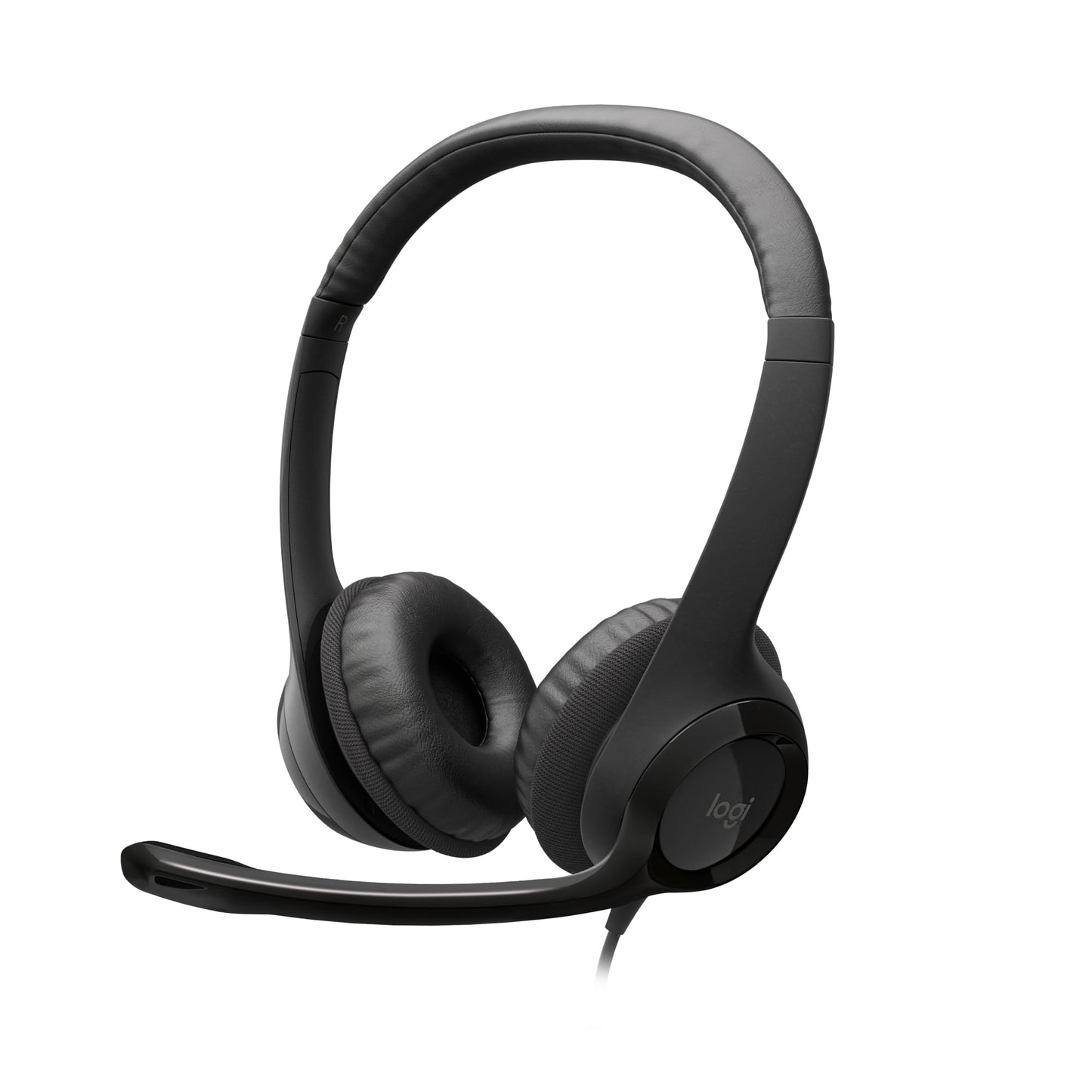 Logitech H390 Wired On Ear Headset for PC/Laptop, Stereo Headphones with Noise Cancelling Microphone, USB-A, In-Line Controls, Works with Chromebook