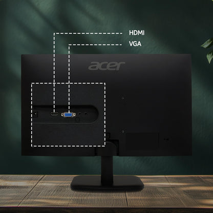 Acer EK240Y G0 23.8 Inch IPS Full HD 1920x1080 Backlit LED LCD Monitor I 1 MS VRB, 120Hz Refresh I 250 Nits I Zero Frame I HDMI & VGA Ports with HDMI Cable I Adaptive Sync I Eye Care Features (Black)