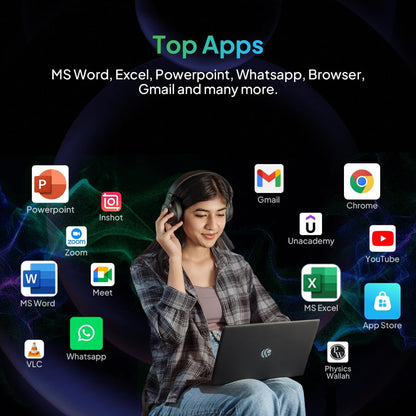 Primebook S 4G, 2025(New, WiFi+4G) Android Based MediaTek MT8788 - (PrimeOS) 4G SIM Slot, Thin and Light Laptop (11.6 Inch, 1.065 Kg, Type C, USB, HDMI, MicroSD) (4GB/128GB eMMC Storage, Black)