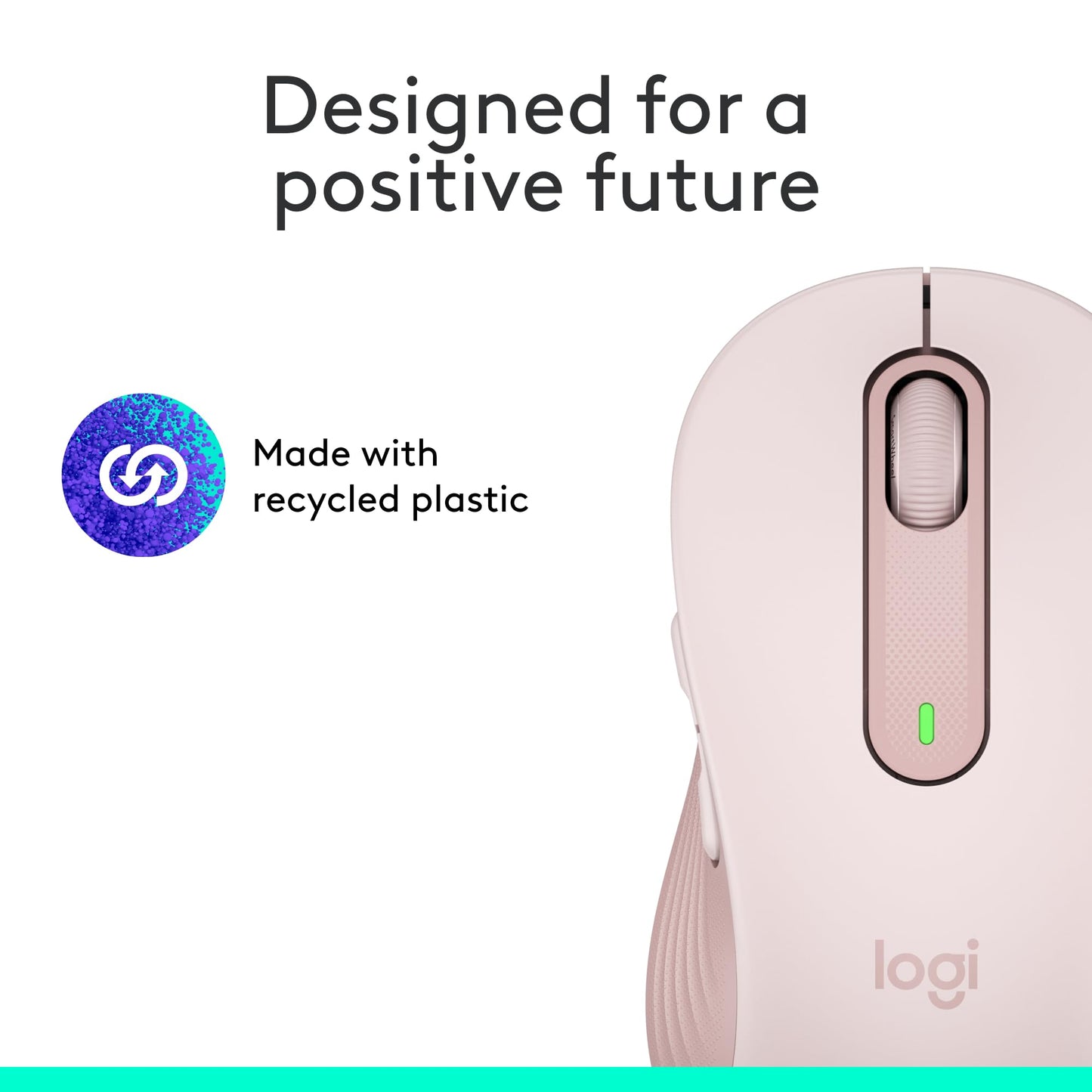 Logitech Signature M650 Wireless Mouse - for Small to Medium Sized Hands, 2-Year Battery, Silent Clicks, Customisable Side Buttons, Bluetooth, for PC/Mac/Multi-Device/Chromebook - Rose