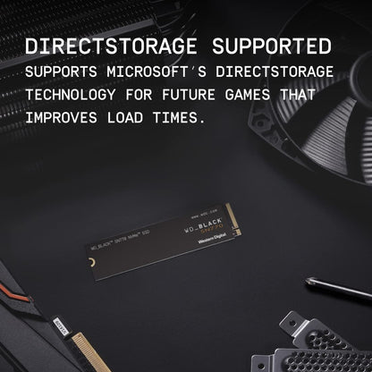 Western Digital WD Black SN770 NVMe 1TB, Upto 5150MB/s, 5Y Warranty, PCIe Gen 4 NVMe M.2 (2280), Gaming Storage, Internal Solid State Drive (SSD) (WDS100T3X0E)