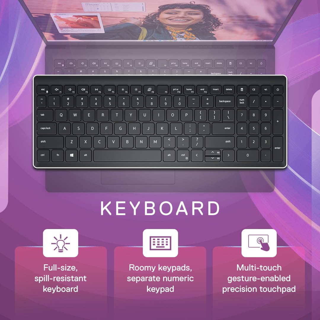 Dell Inspiron 3530 Thin & Light Laptop, 13th Gen Intel Core i3-1305U/8GB/512GB SSD/15.6" (39.62cm) 120Hz Refresh Rate on a FHD IPS Display/Windows 11 + MSO'21+McAfee 15 Month/Carbon Black/1.62kg