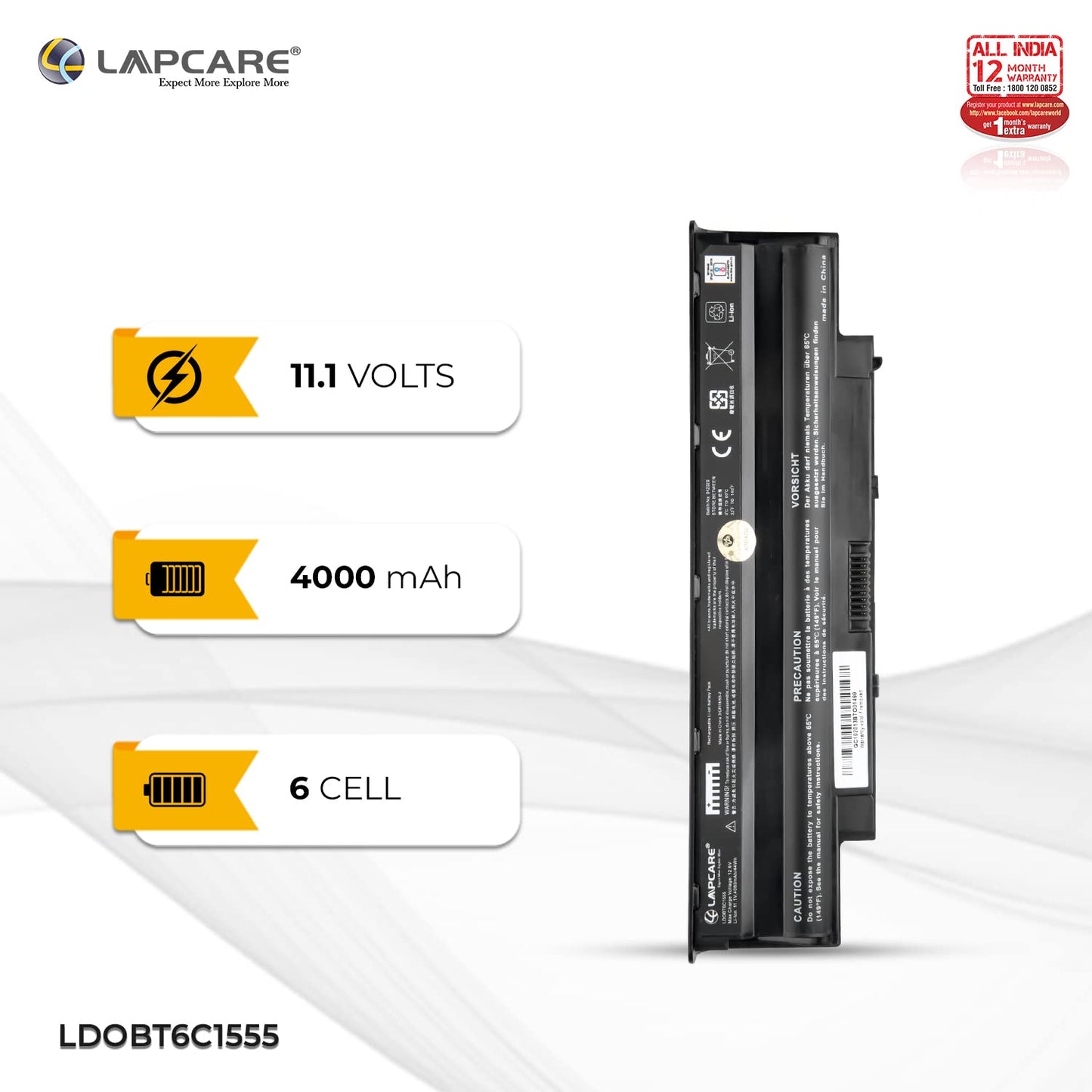 Lapcare J1KND Laptop Battery for Dell Inspiron