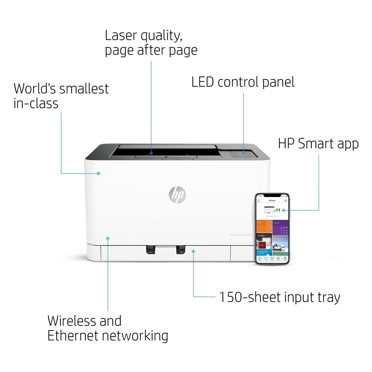 HP Colour Laser 150Nw Wireless Color Laser Printer