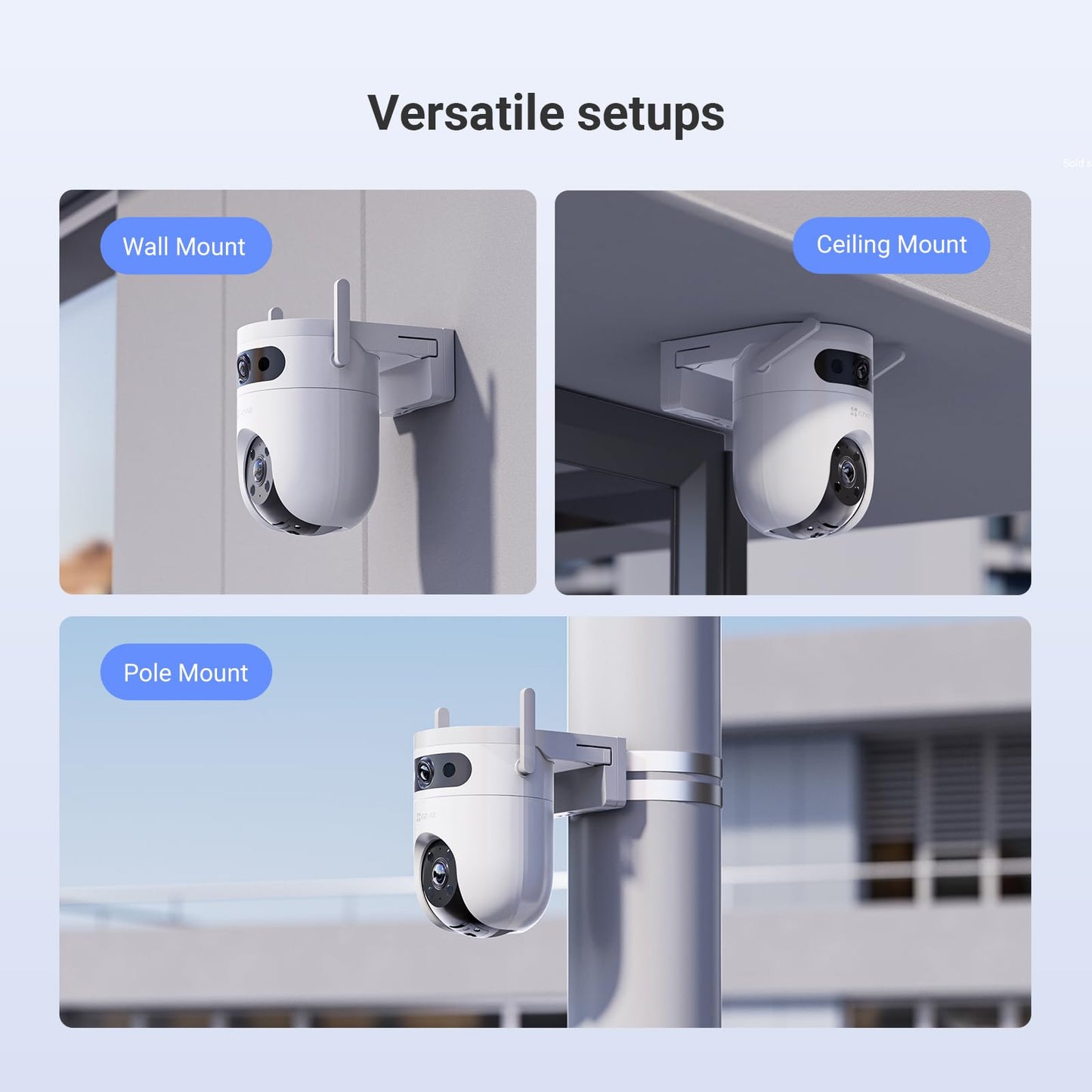 EZVIZ by Hikvision|4G Sim Based 2K Pan&Tilt Smart Outdoor WI-Fi CCTV Camera|360° Coverage|Ai Human-Vehicle Detection|Color Night Vision|Auto Tracking|Upto 512Gb Sd Card Storage|H8C-4G,White