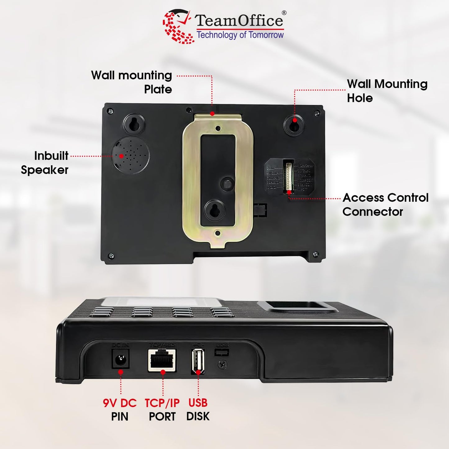 Team Office Fingerprint, Card, Wi-Fi and Cloud Based Attendance Device(Finger, Wi-Fi, Battery, Black)