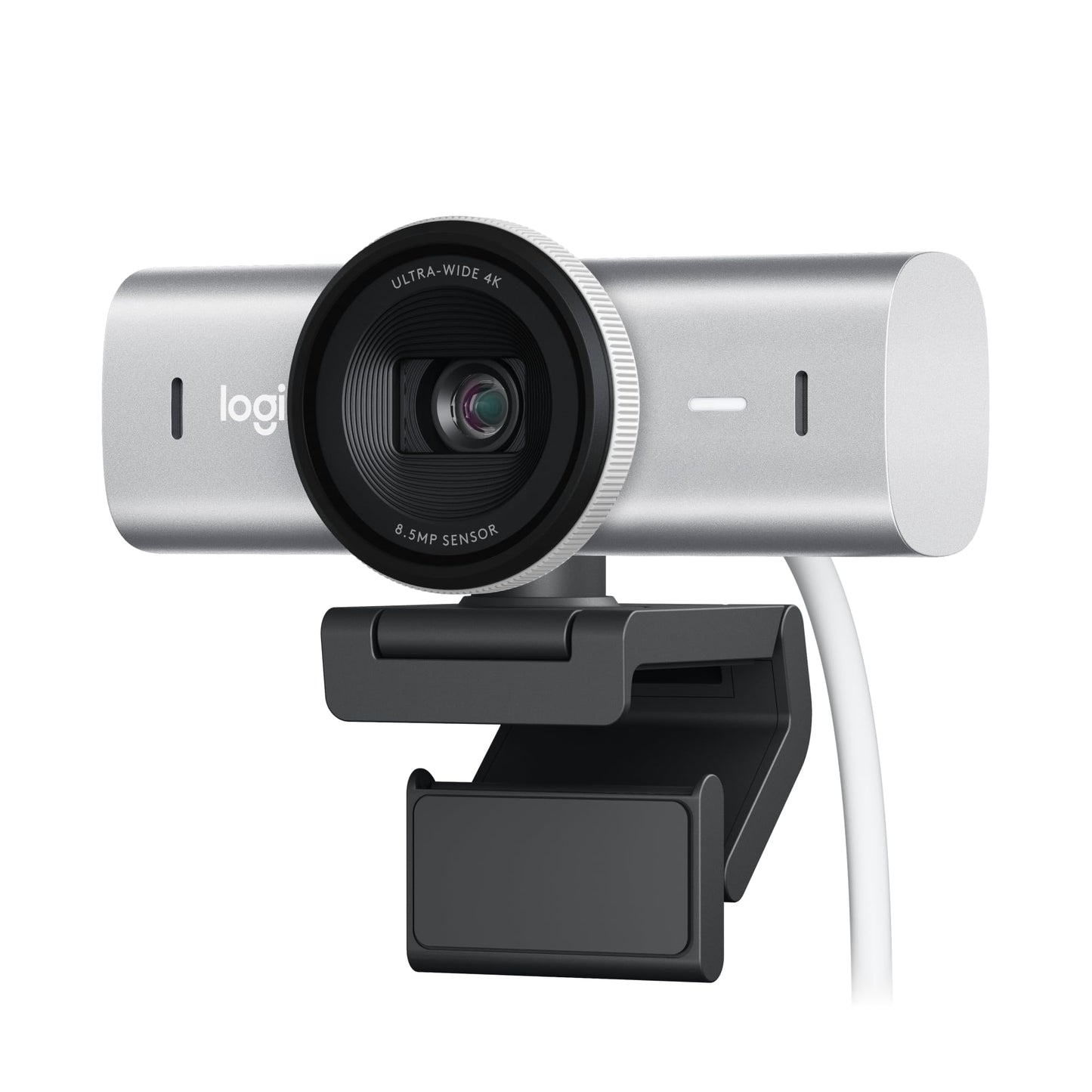 Logitech MX Brio Ultra HD 4K Collaboration and Streaming Webcam with Free Adobe Subscription, 1080p at 60 FPS, Dual Noise Reducing Mics, Show Mode, USB-C, Webcam Cover