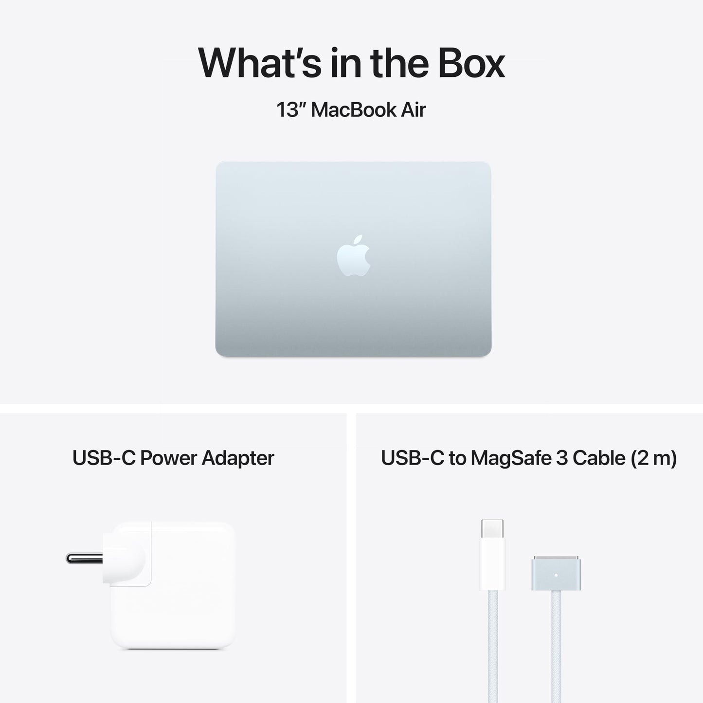Apple 2025 MacBook Air (13-inch, Apple M4 chip with 10-core CPU and 8-core GPU, 16GB Unified Memory, 256GB) - Sky Blue
