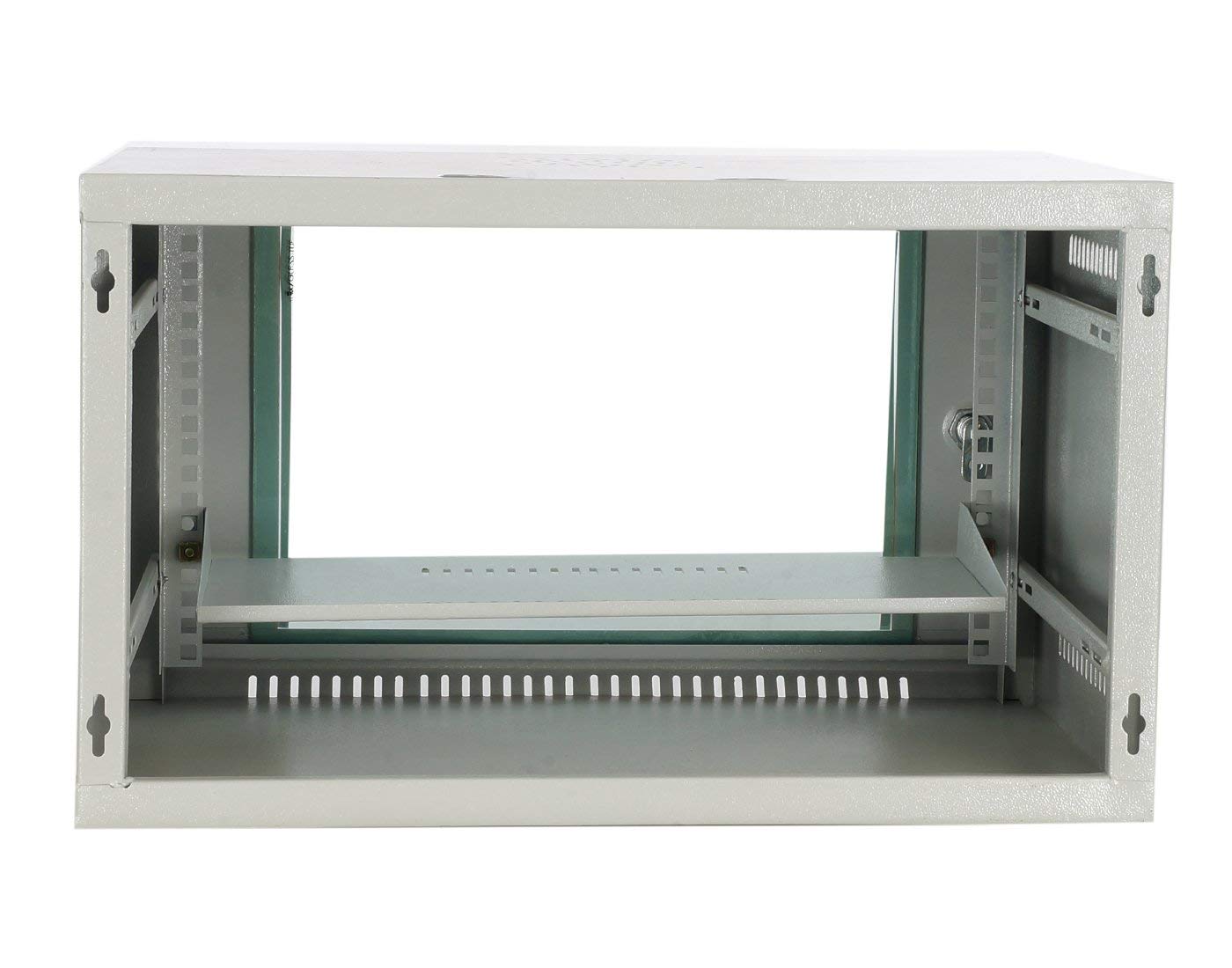 Server Rack 6U Combo Wall Mounted Rack with 6 Power Socket & Cable - Lock & Keys - Tray (1 No) - 1 Cooling Fan and Adjustable Shelf