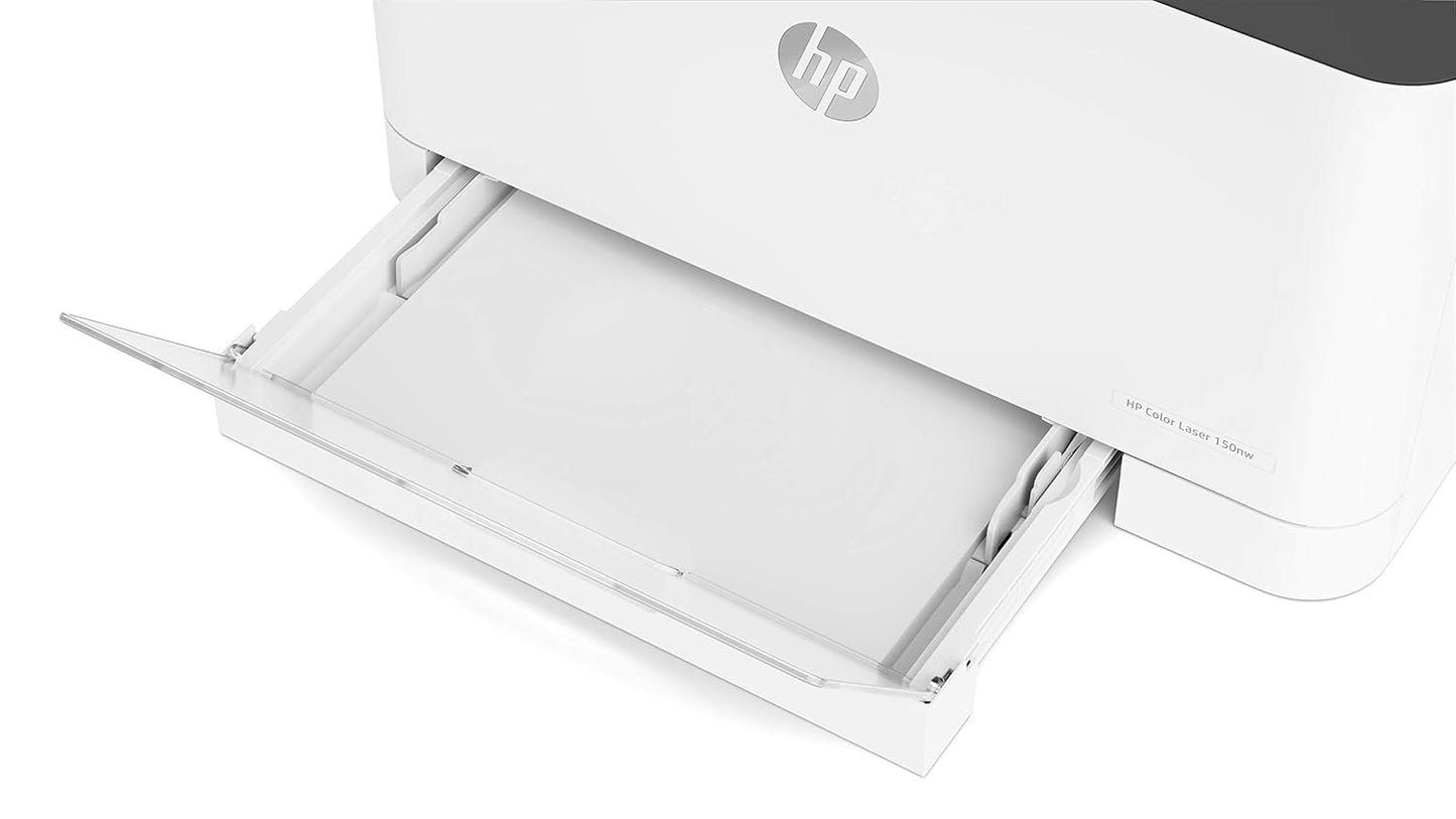 HP Colour Laser 150nw Wireless Color Laser Printer with Built-in Ethernet and WiFi-Direct, Smallest Color Laser in its Class