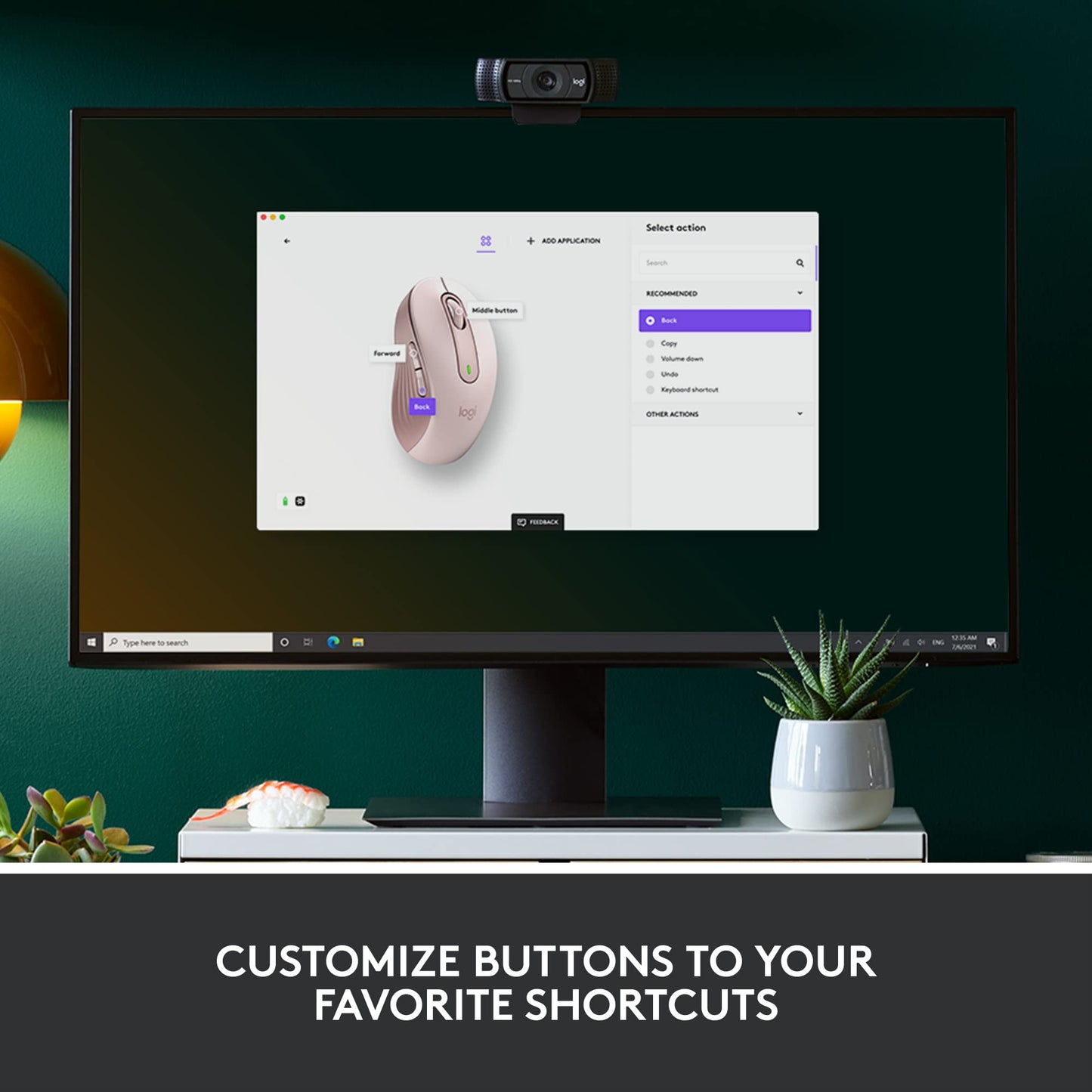 Logitech Signature M650 Wireless Mouse - for Small to Medium Sized Hands, 2-Year Battery, Silent Clicks, Customisable Side Buttons, Bluetooth, for PC/Mac/Multi-Device/Chromebook - Rose