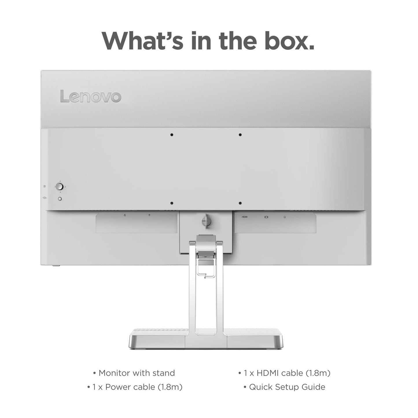 Lenovo L-Series 54.48 cm (21.4inch) | FHD Ultraslim Monitor |16.7Mn Colors, 75Hz, 4ms, AMD FreeSync, HDMI,TUV Eye Comfort & Low Blue Light, Smart Display Customization Artery, Grey, L22e-40