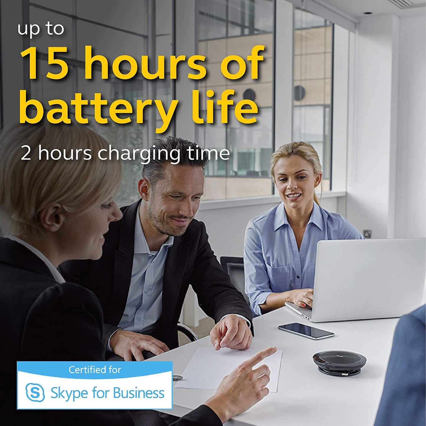 Jabra Speak 510 UC Speakerphone for UC & BT - Easy Setup, Portable Speaker for Holding Meetings Anywhere with Outstanding Sound Quality